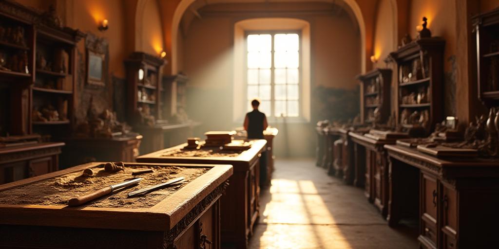 Artigiano al lavoro in bottega